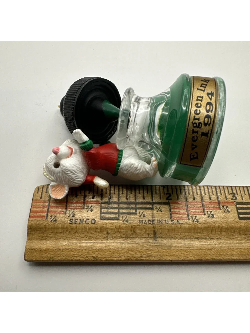 1994 hallmark dear Santa mouse set of two ornaments hang together